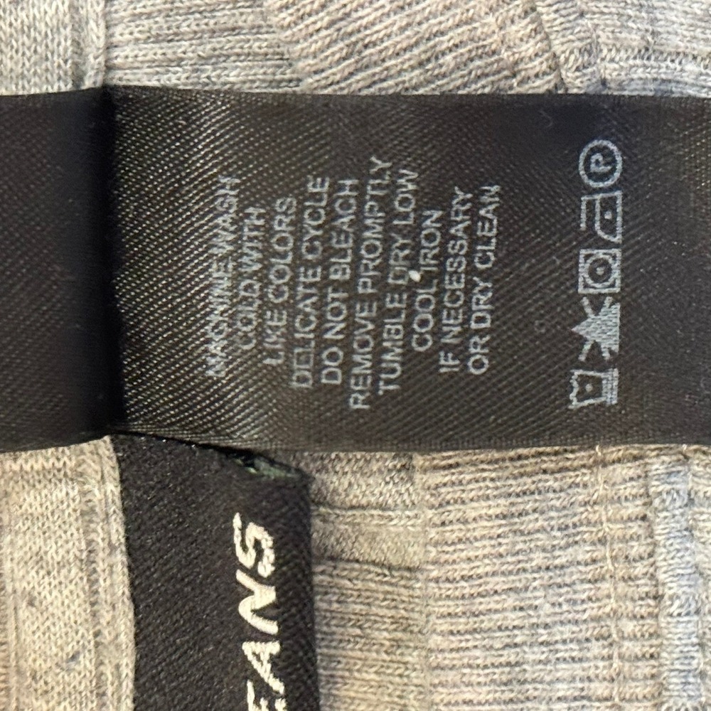 DKNY Jeans Mens Grey Ribbed Short Sleeve Crew Neck T-Shirt Size XL - Picture 5 of 6